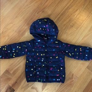 Gap polka dot light weight puffer